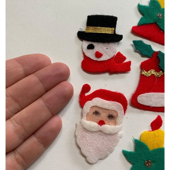 Felt Christmas Decals Santa Elf Decorations for Crafting - Picture 2 of 3